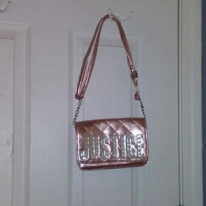 Rose gold shoulder purse